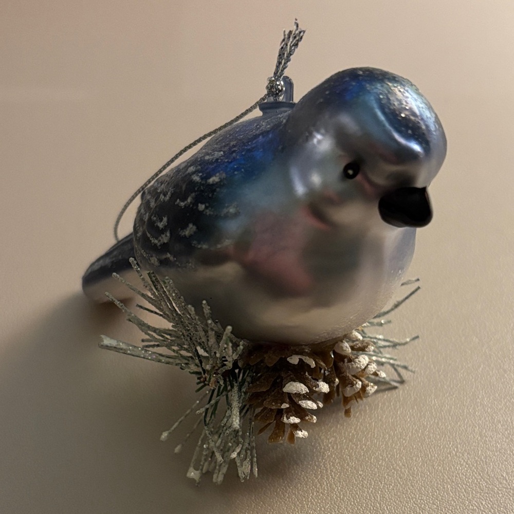 Glass Bluebird Ornament